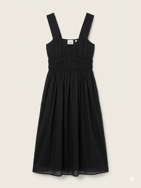Burberry Dresses & Skirts - Burberry Black Cotton Midi Dress Size 2